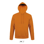 Branded Fitted Pullover Hoodie in Orange