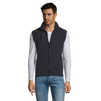 Branded Fleece Gilet in Blue