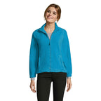Branded Women's Zipped Fleece Jacket in Blue