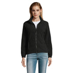 Branded Women's Zipped Fleece Jacket in Black
