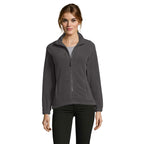 Branded Women's Zipped Fleece Jacket in Black
