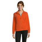 Branded Women's Zipped Fleece Jacket in Orange