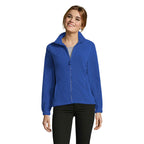 Branded Women's Zipped Fleece Jacket in Blue