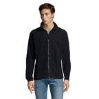 Branded Men's Zipped Fleece Jacket in Blue