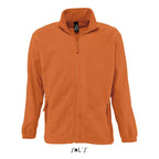 Branded Men's Zipped Fleece Jacket in Orange