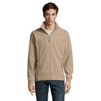 Branded Men's Zipped Fleece Jacket in Brown