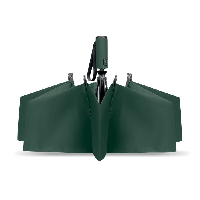 Green umbrella on a white background