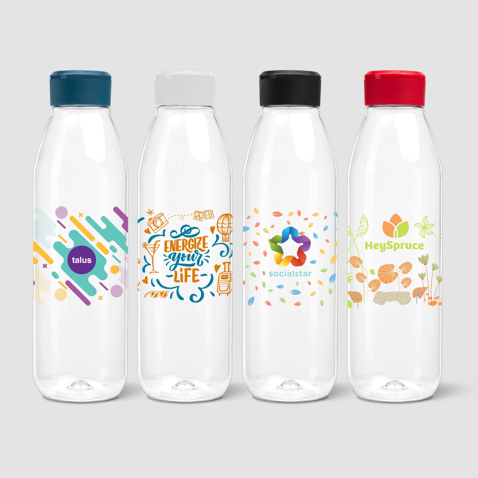 Branded Colour Cap Water Bottle