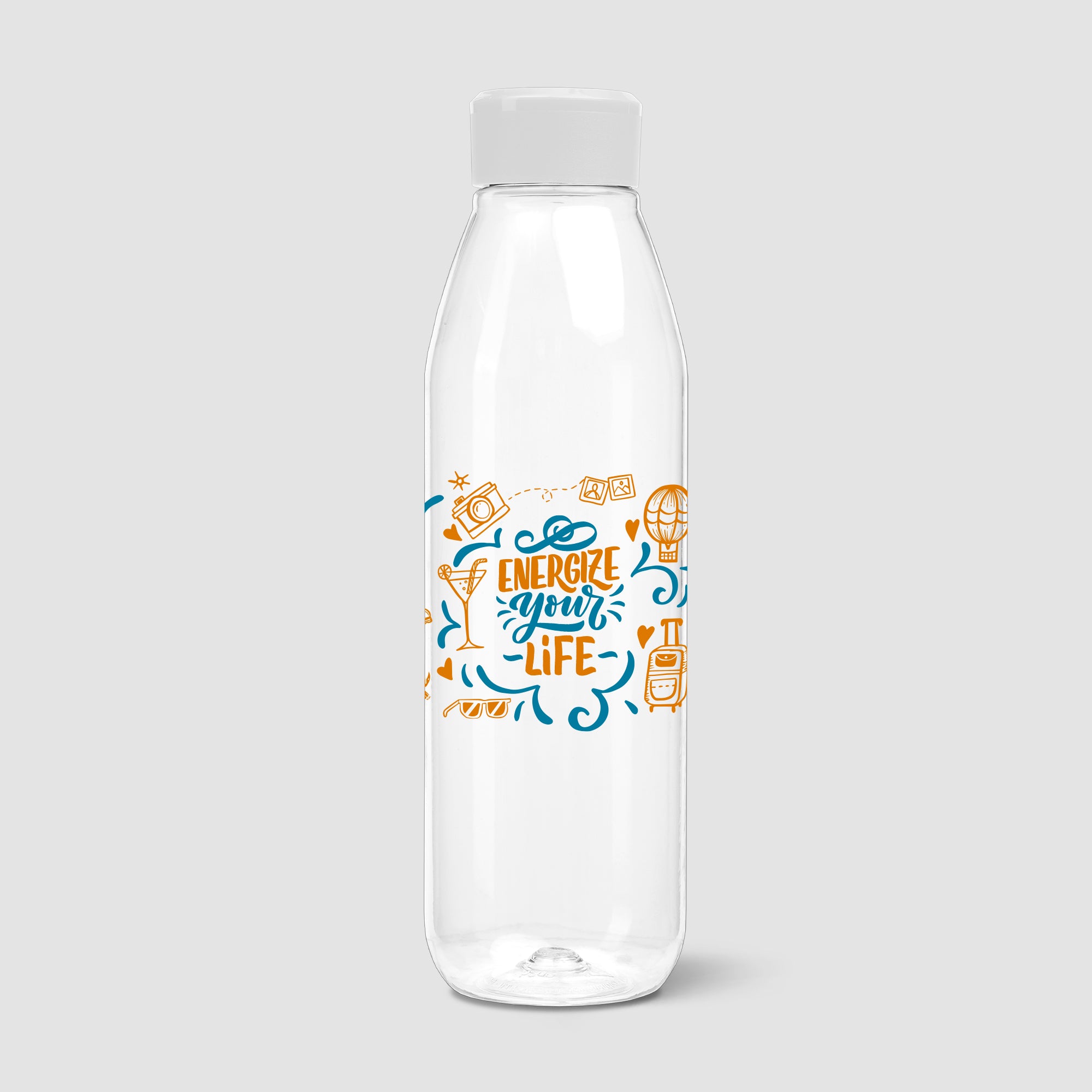 Branded Colour Cap Water Bottle