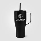 Branded Stainless Steel Straw Tumbler with Handle