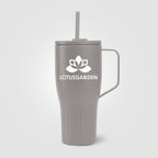 Branded Stainless Steel Straw Tumbler with Handle