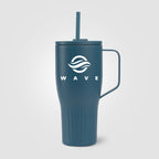 Branded Stainless Steel Straw Tumbler with Handle