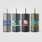 Branded Stainless Steel Straw Tumbler