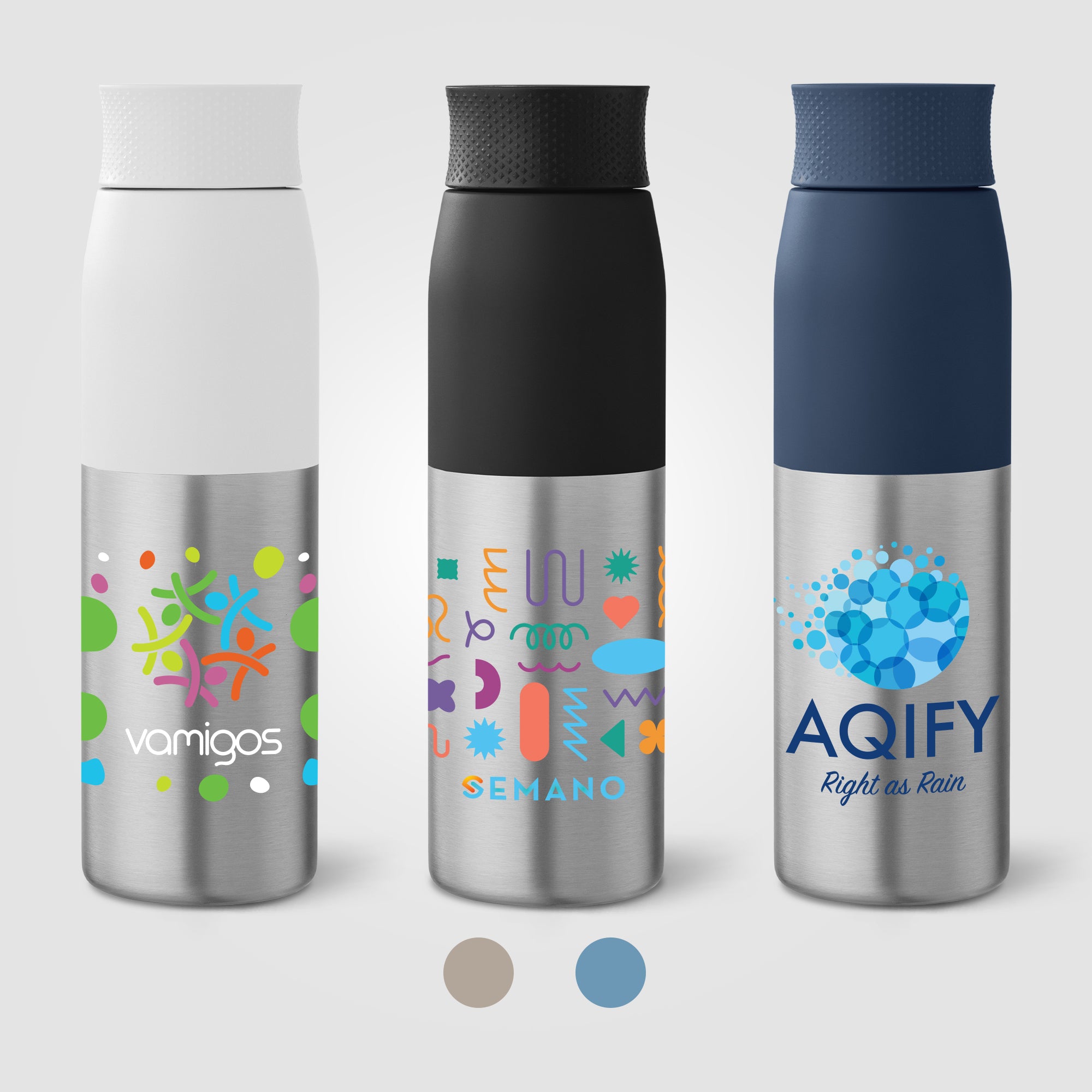 Branded Stainless Steel and Colour Water Bottle