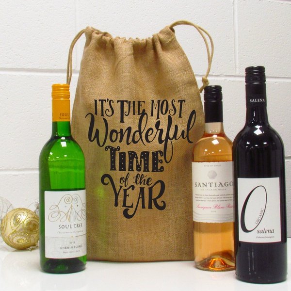 Wine Jute Stuff Bag