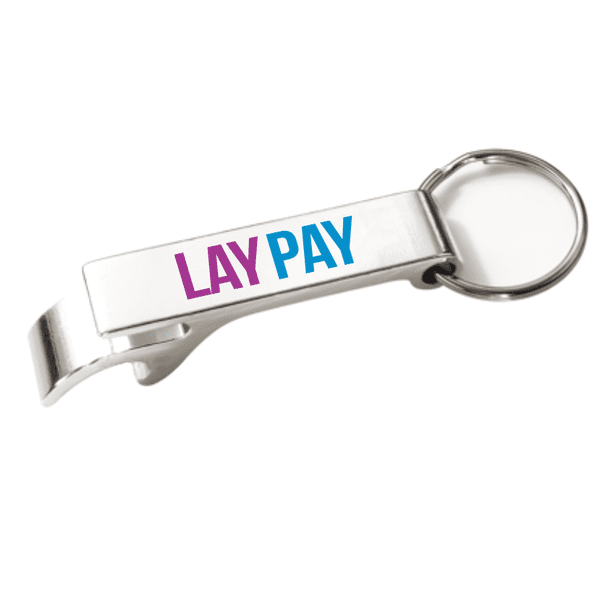 Branded Silver Metal Bottle Opener Keyring