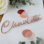 Custom Rose Gold Table Place Settings
