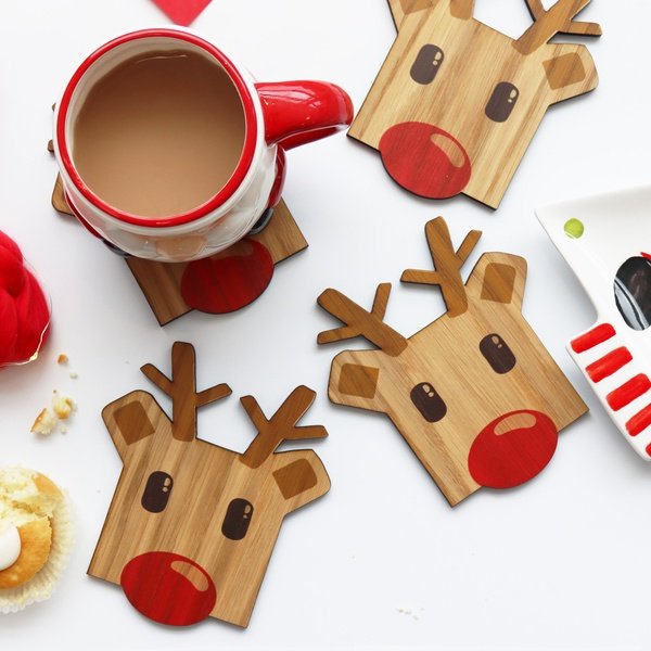 Branded Wooden Novelty Coasters