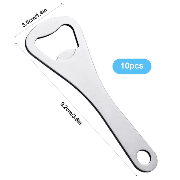 Branded Stainless Steel Silver Bottle Opener