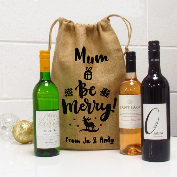 Wine Jute Stuff Bag