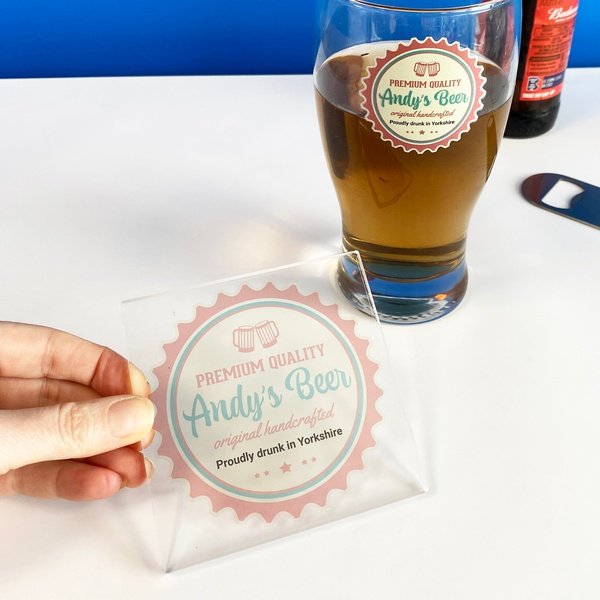 Branded Clear Acrylic Coaster