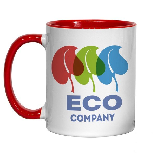Branded Mug with Coloured Handle