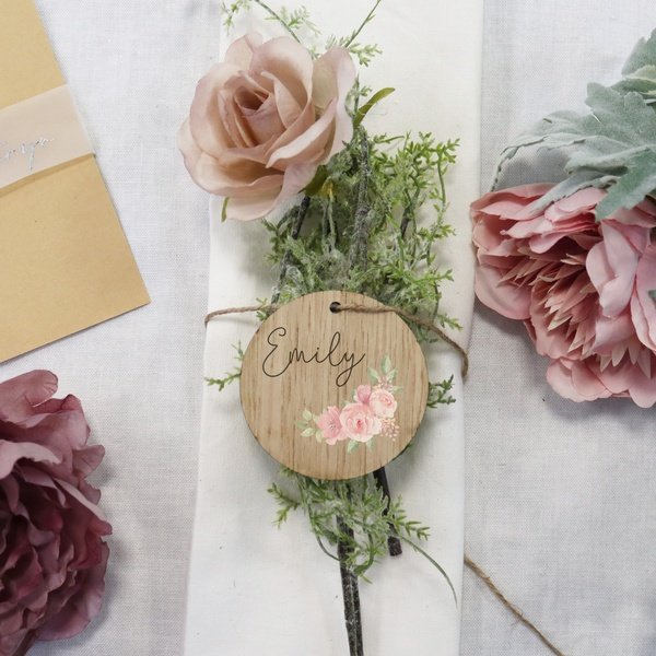 Custom Round Wooden Place Settings