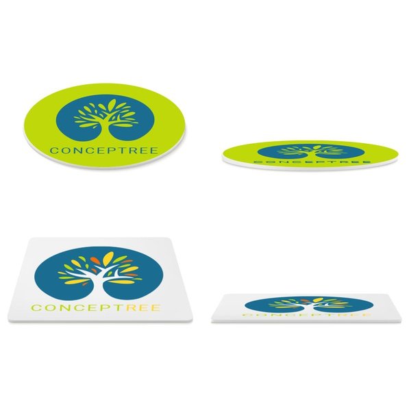 Branded White Acrylic Coaster