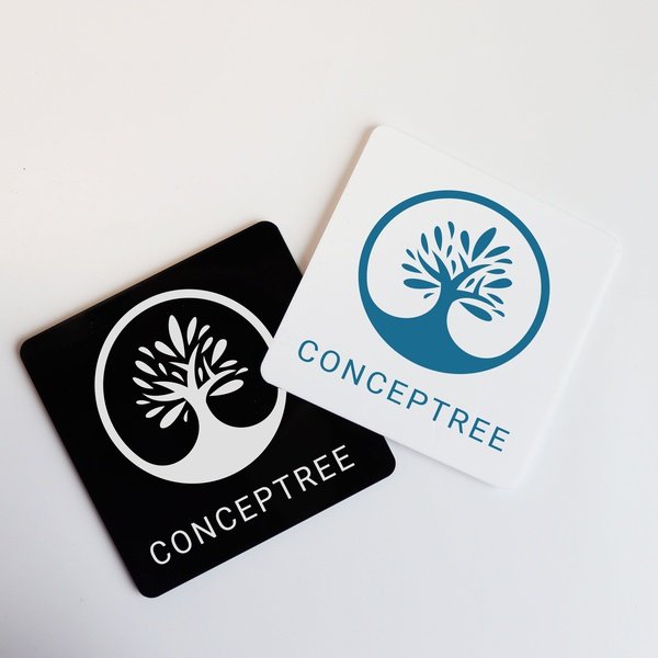 Branded Black Acrylic Coaster