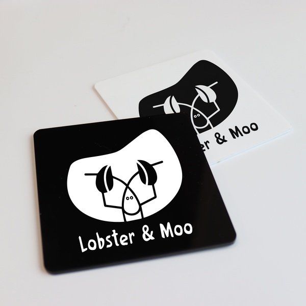 Branded Black Acrylic Coaster