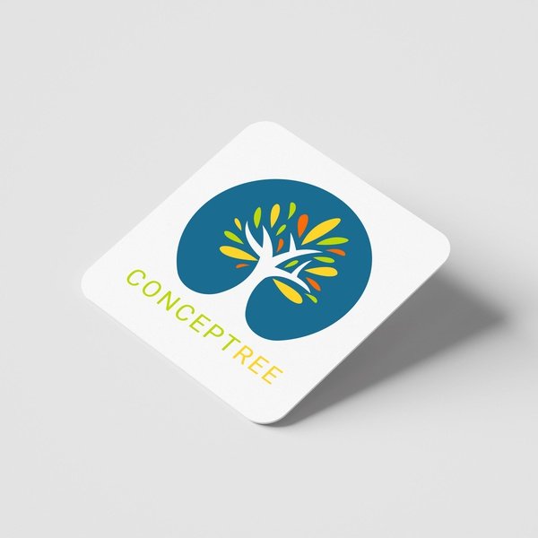 Branded White Acrylic Coaster
