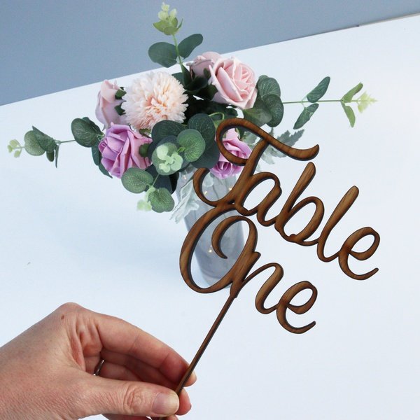 Custom Wooden Table Numbers