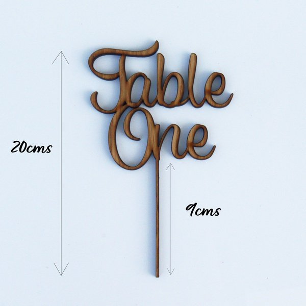 Custom Wooden Table Numbers