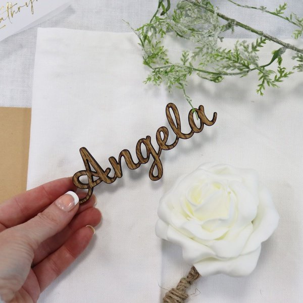 Personalised Wooden Name Place Table Settings